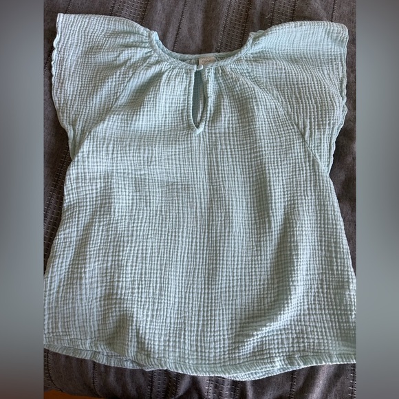 roan & ryan Tops - Roan & Ryan Elliot Gauze Top - Light Blue - Medium